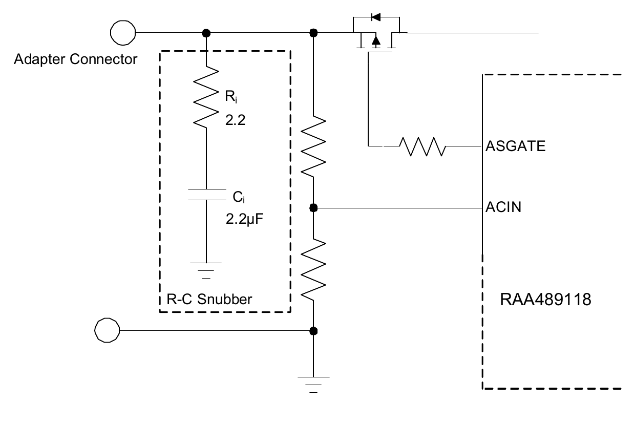 Figure 49. Adapter Input R-C Snubber Circuit